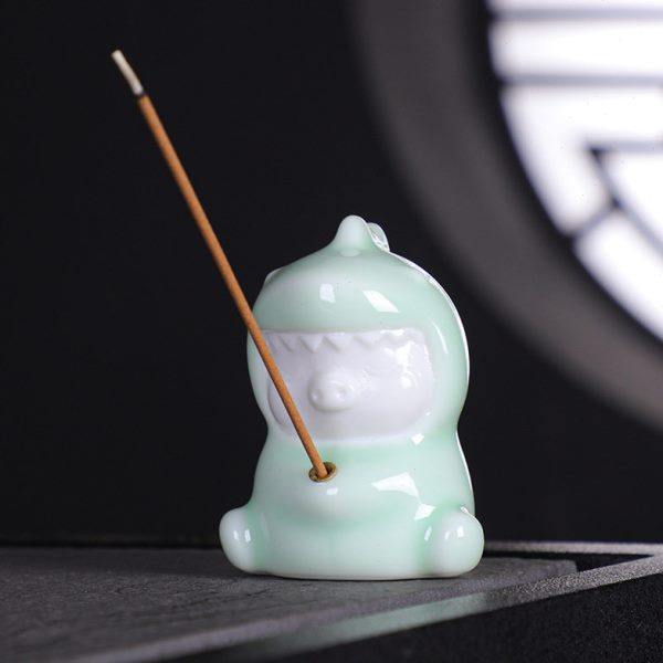 创意陶瓷摆件小龙猪香坐家用室内香插桌面小饰品可爱茶宠香道香托,家居饰品,香托/香盘/香座/香插,淘宝优惠券,粉丝福利购,淘宝优惠卷