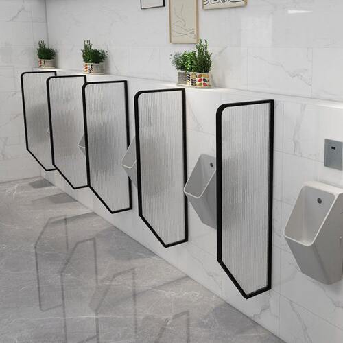 男厕小便池挡板不锈钢玻璃厕所隔断服务区卫生间挡板学校酒吧商场