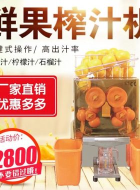 NS2000E-2 工厂直供自动商用榨汁机 免剥皮电动榨橙汁机