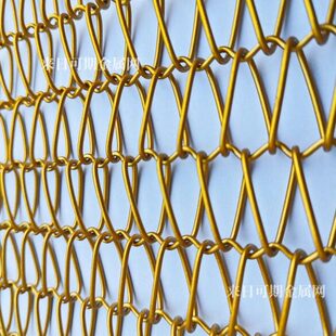 金属螺旋装 饰网幕墙隔断垂帘网背景墙黑屏风网 饰网帘不锈钢编织装