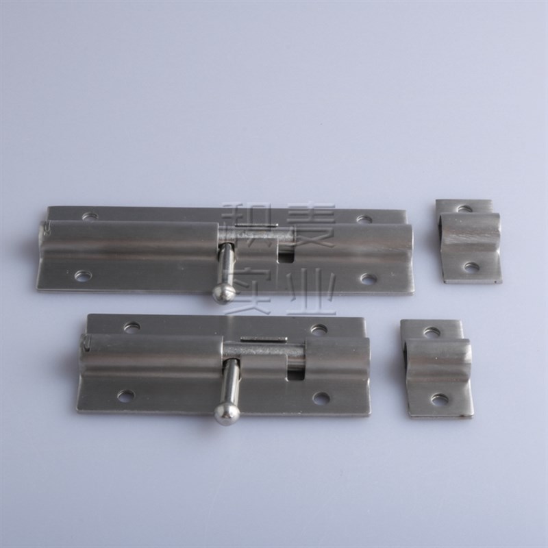 DK612-1-2自动弹簧不锈钢插销门栓门扣木门 卫生间明装防盗锁扣