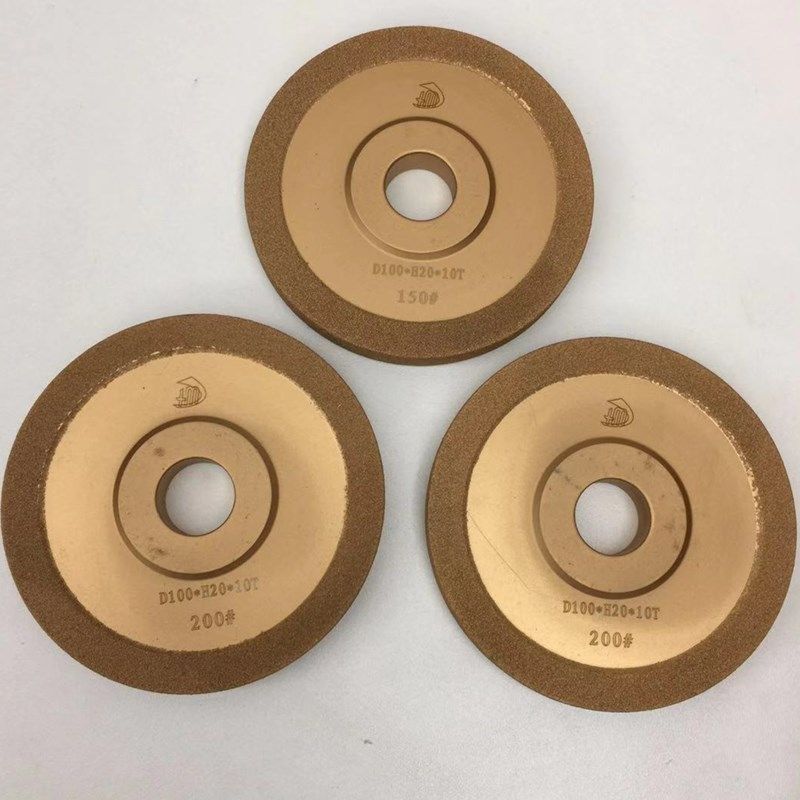 钎焊平行金刚石碗型砂轮CNC砂轮平行砂轮平面砂轮磨刀机镀钛砂轮