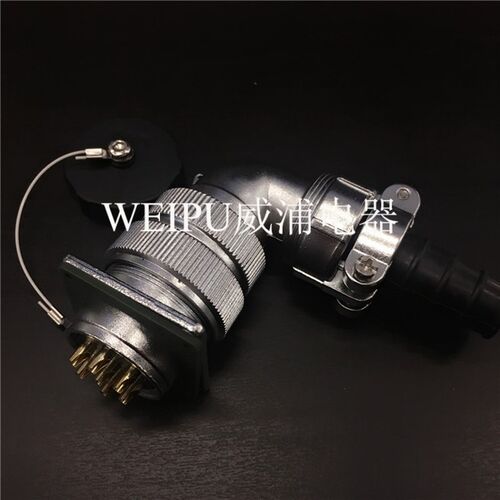 威浦防水IP65航空插头插座WF40-5-9-15-26-31芯TI/KZ 连接器 弯