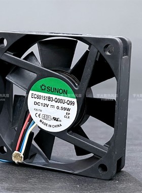 原装建准SUNON 6015 6cm 12V PWM温控风扇 双滚珠静音散热风扇