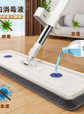 拖把新款手洗平板一拖地拖布神净懒人家用木地免板干湿CNJ两器用