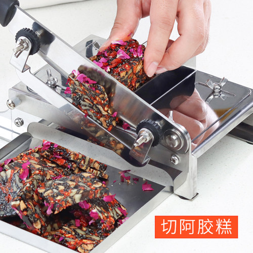 阿胶糕制作工具手动家用阿胶切刀机切糕机牛扎糖切片刀切块机专用