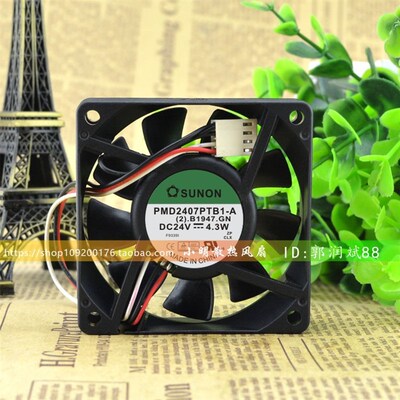 建准SUNON 7025 7厘米 PMD2407PTB1-A 24V 4.3W 2/3线 变频器风扇