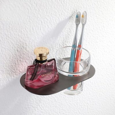 不锈钢牙刷漱口杯置物架免打孔漱口杯架漱口杯简约牙刷架洗漱杯架