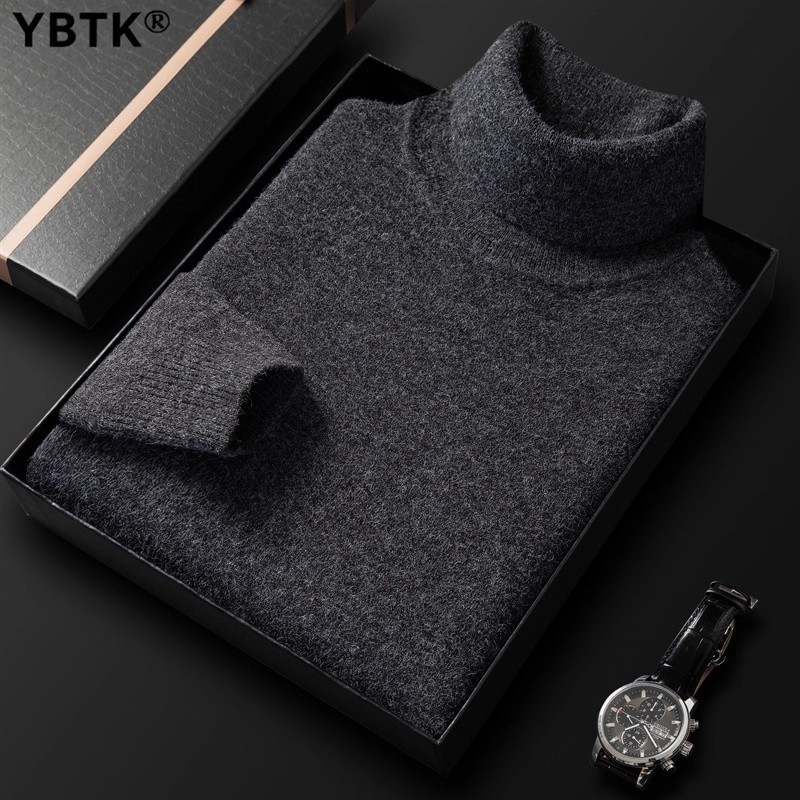 鄂尔多斯市100%羊毛衫男高领高端