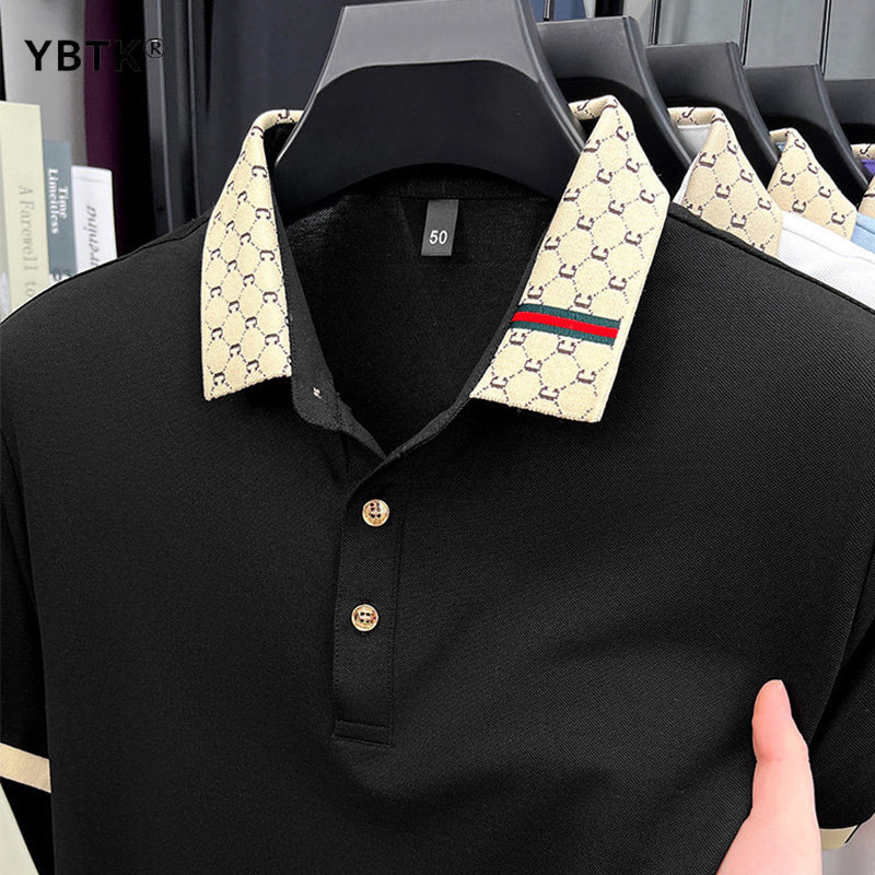 短袖POLO衫男士2026新款夏季高端翻领冰丝商务休闲百搭T恤打底衫