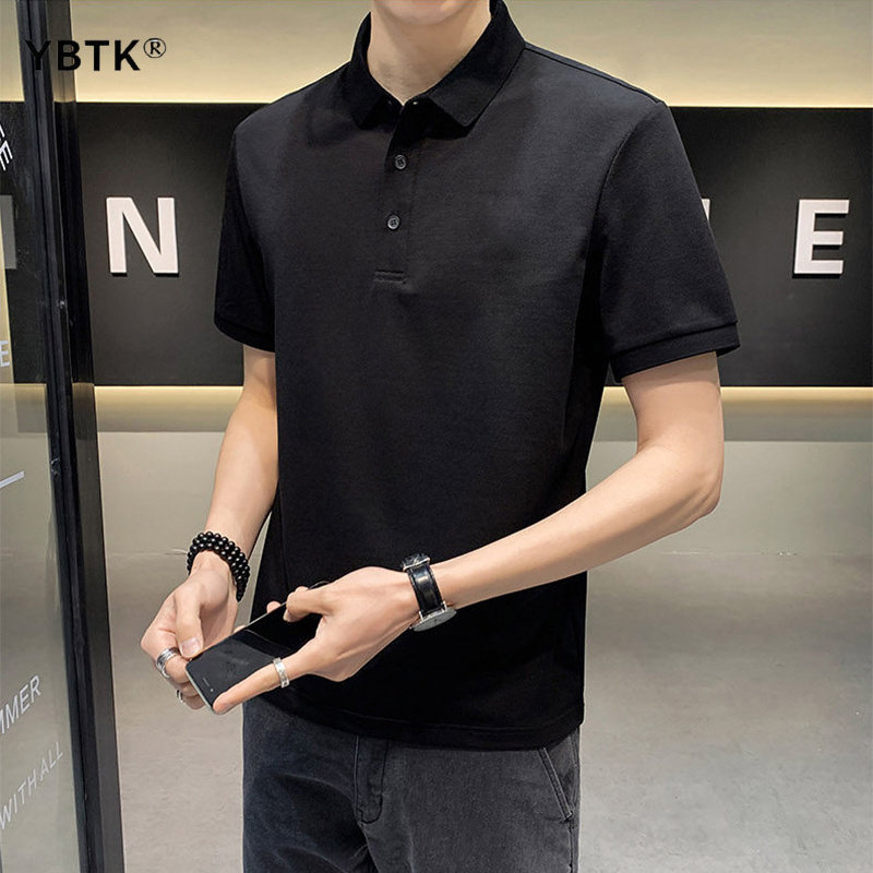 翻领POLO衫男白色短袖2026新款夏季高端商务休闲薄款半袖T恤上衣