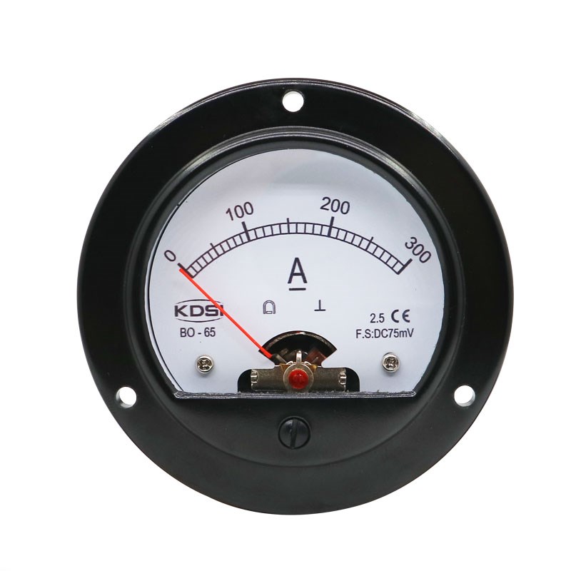 指针式直流电流表BO-65 DC75mV 300A 接分流器使用电表 圆形开孔