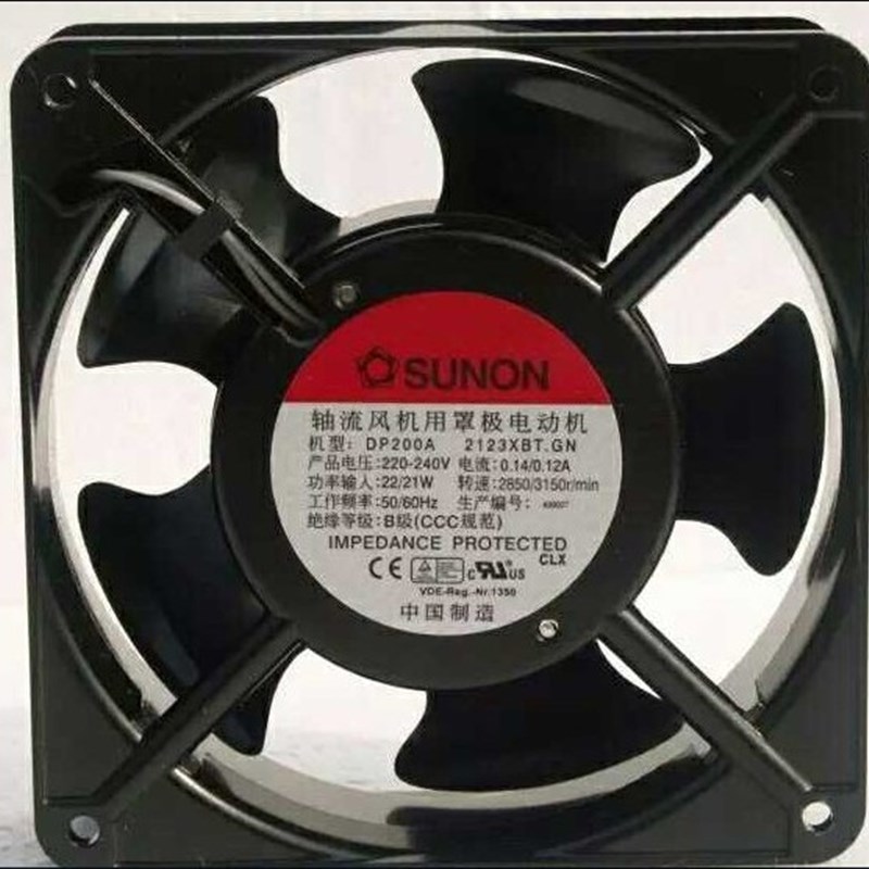 正品SUNON12038 12CM 220V DP200A2123XBL.GN2123XBT机柜散热风扇