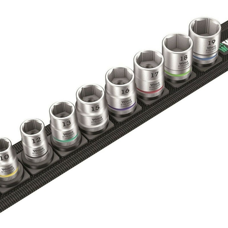 德国Wera维拉中飞3/8 Belt B4 8790HMB公英制六角套筒套装 8-19mm