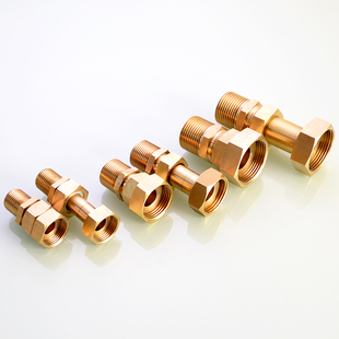 黄铜4分水表接头伸缩调节水泵配件4分6分1寸活接延长缩短异径活