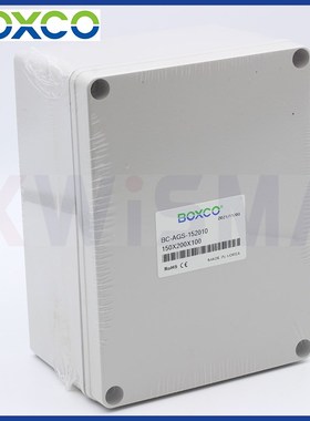 BOXCO原装进口AGS-152010塑料防水接线盒配电箱ABSPC阻燃透明IP67