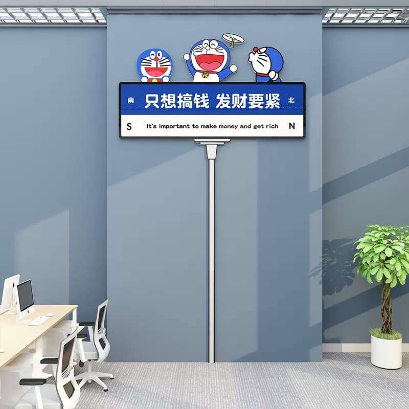办公室墙面装饰布置创意贴画公司企业文化励志标语路牌氛围贴纸