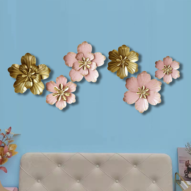 立体花朵墙饰莲花壁饰挂件创意客厅F卧室沙发墙面挂饰电视墙上装