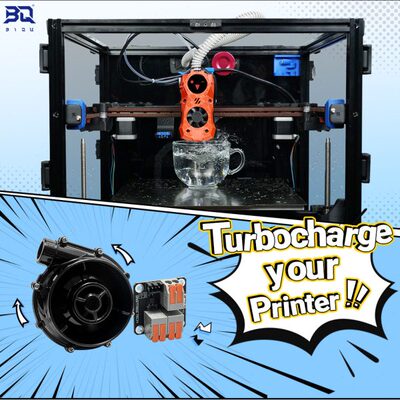 BIQU无刷涡轮吹料套件Voron高速打印吹模3D打印机配件Vzbot鼓风机