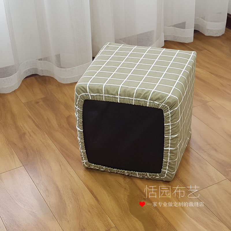 定做方凳套e沙发凳套梳妆凳套钢琴凳套化妆凳套皮墩套床榻套加松