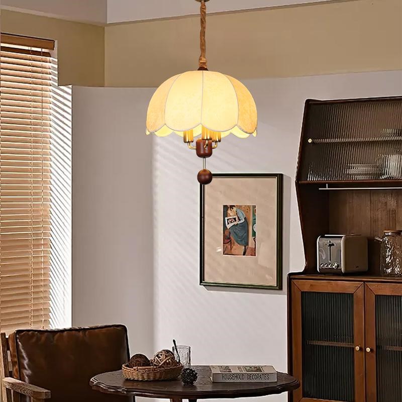 法式复古风田园新l款吊灯吧台灯主卧床头小吊灯茶台吊灯床头中古