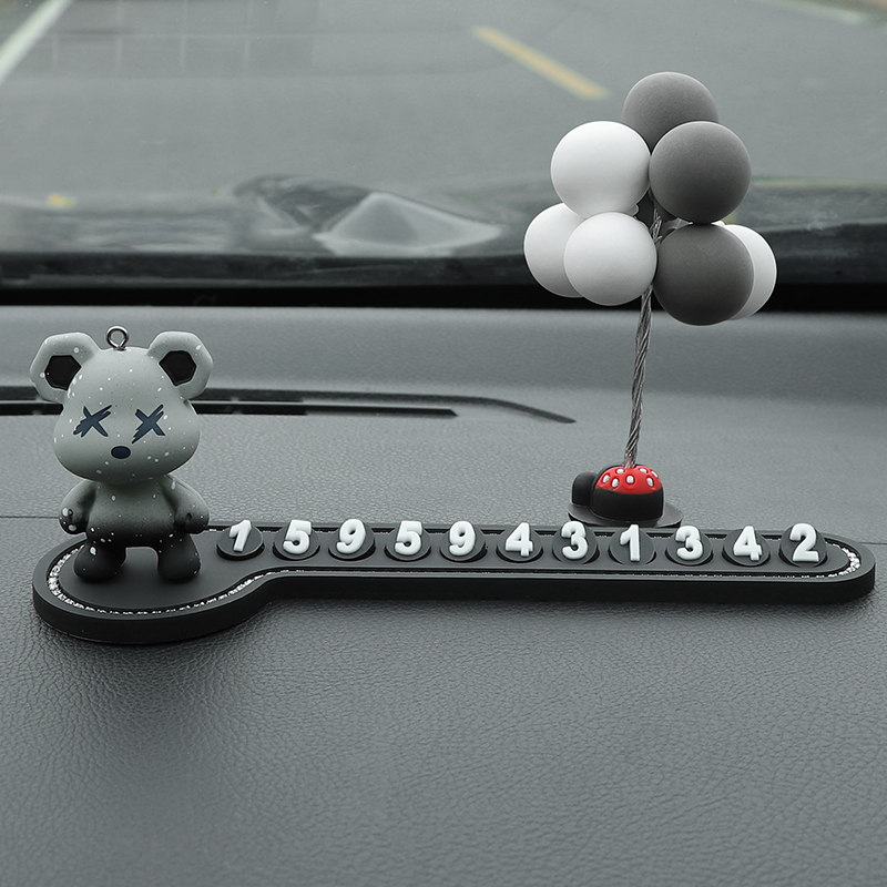 汽车临时停c车号码牌女款可爱移车挪车电话牌车载摆件装饰用品大