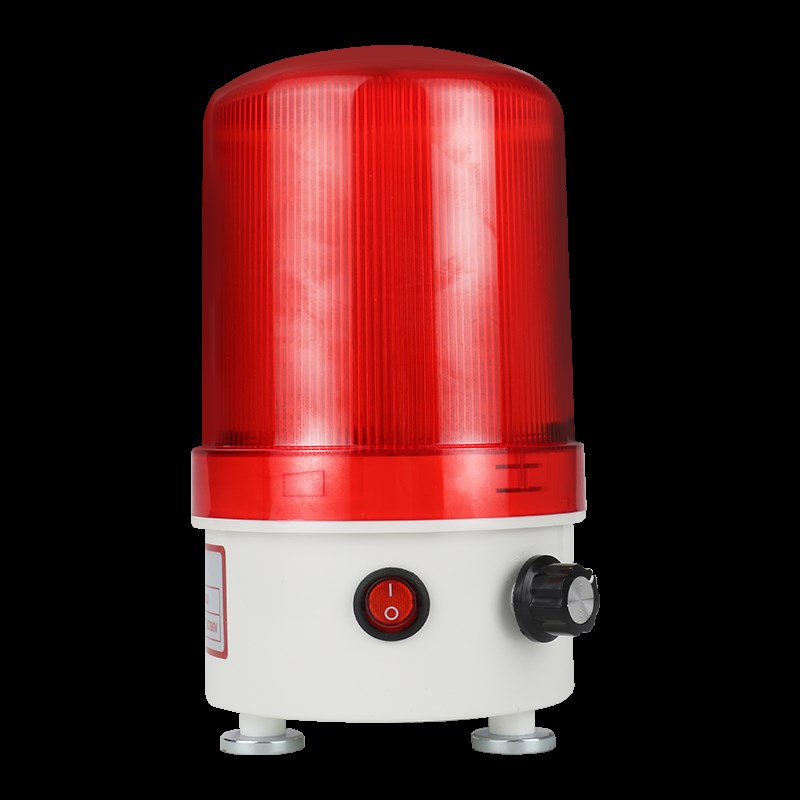 声光报警器可调音量220V24V12V旋转警示灯LED频闪一体报警器6102J
