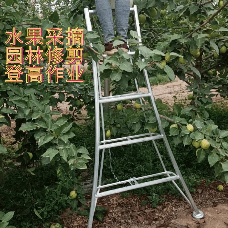 铝合金三脚梯子绿化造型园林梯果园采摘梯修剪家庭轻便折叠三角梯