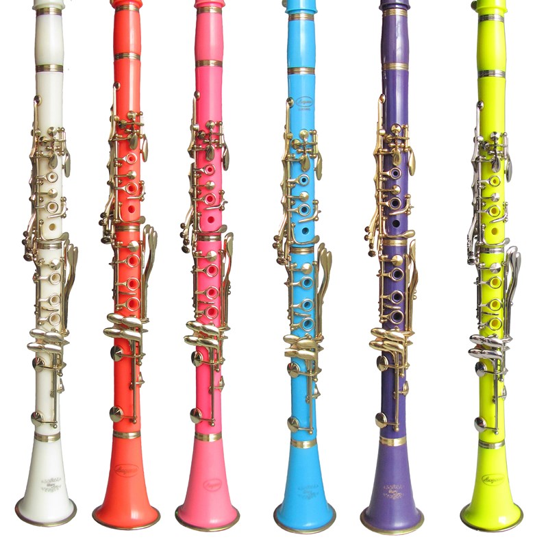 彩色单簧管ABS兰色黑管白色黑管 蓝色 黄色单簧管 降b 调彩色黑管