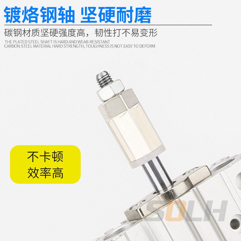 带导杆MGPM12/16/20*30X40X50-20/30/50-XC8行程可调三轴气缸三杆