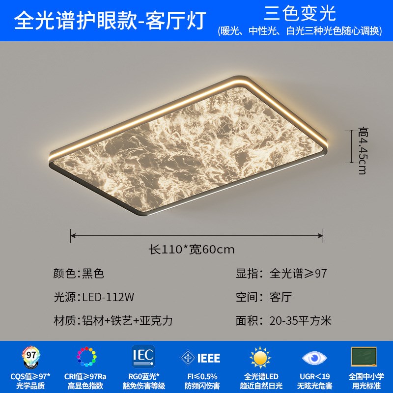 意式极简客厅吸顶灯护眼新款灯具现代简约轻奢高级感云雾客厅主灯