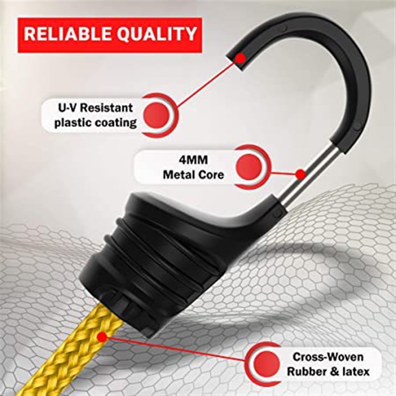 电动车后备箱行李绳圆形弹力绳摩托车后架行李绳带挂钩帐篷绳组套