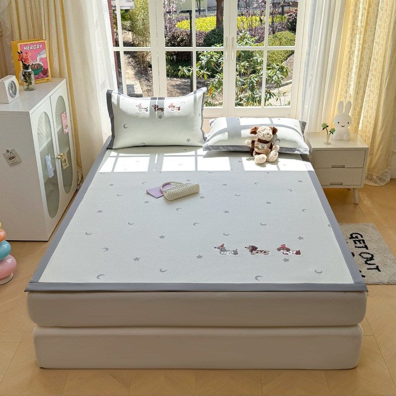 夏季冰豆豆凉席2025新款可机水洗冰丝空调软席子学生宿舍单双人天,床上用品,冰丝席,淘宝优惠券,粉丝福利购,淘宝优惠卷