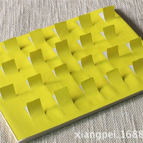 A4标签纸 A4不干胶分切割不干胶 44格圆角 46*24mm黄色彩色贴纸