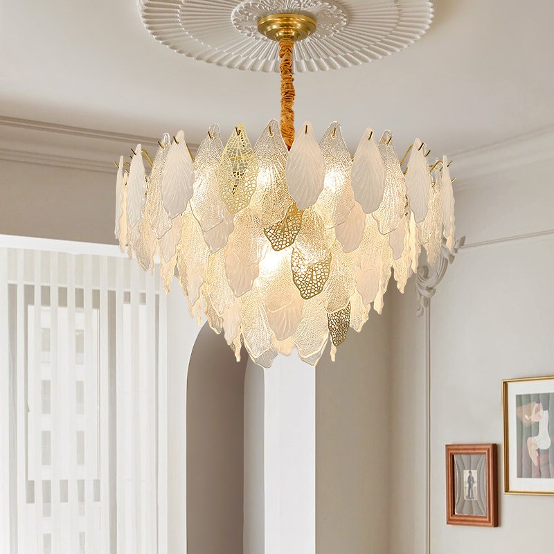 法式轻奢a水晶感吊灯2024年新款简约现代创意高档主客厅餐厅卧室