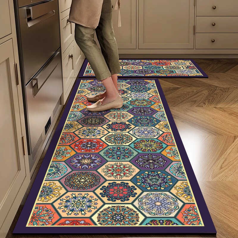 厨房门口吸水吸h油地垫家用新款免洗耐脏防滑防油防水专用加厚垫