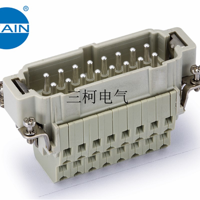 WAIN唯恩 HE-016-MSS 16针公芯 HARTING WEVEL 威乐 重载连接器