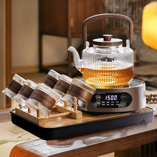 电陶炉煮茶壶套装家用烧水壶围炉煮茶玻璃耐高温泡茶煮茶器茶具新
