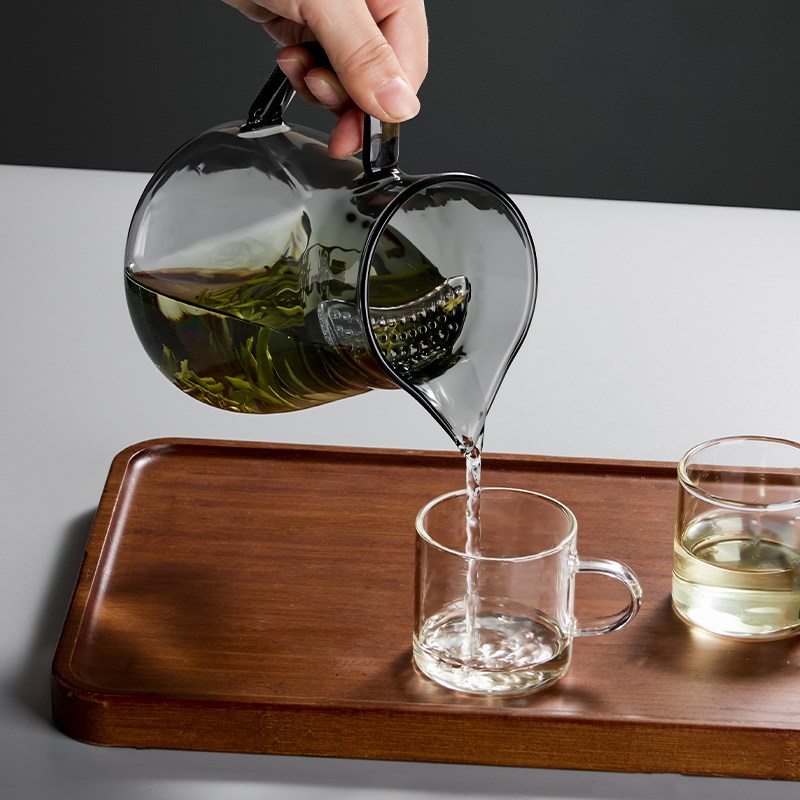 月牙公道杯茶f滤茶漏一体加厚玻璃茶壶泡绿茶泡茶器分茶杯茶海