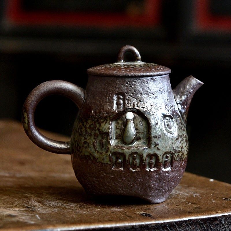 清水柴烧壶敦煌印象家用茶壶覆古迷你泡茶壶小号把玩功夫茶具单壶