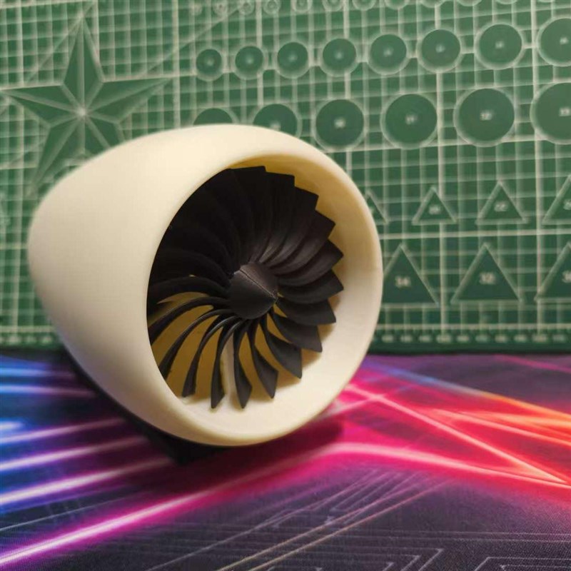 涡扇发动a机模型航空飞机喷气式引擎可发动启动科学实验摆件