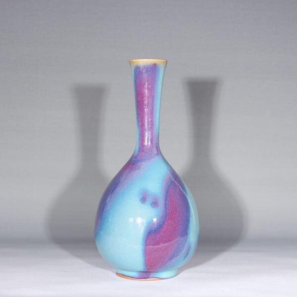 神垕宋韵风中式陶瓷花器玄关客厅禅意花瓶花插钧瓷创意桌面小摆件