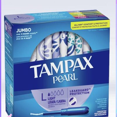 现货 美国Tampax丹碧丝珍珠塑胶长导管卫生棉条 Lite小号50支