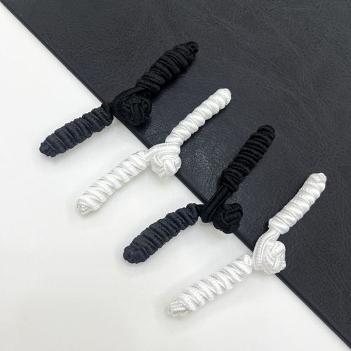 2025新款手工盘扣毛毛虫扣中式旗袍汉服上衣女装盘扣童装礼盒锦纶