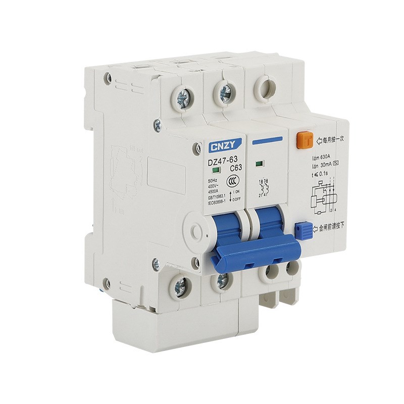 上海正宇 空开漏电小型断路器 DZ47LE-2P漏电断路保护器 微型漏电