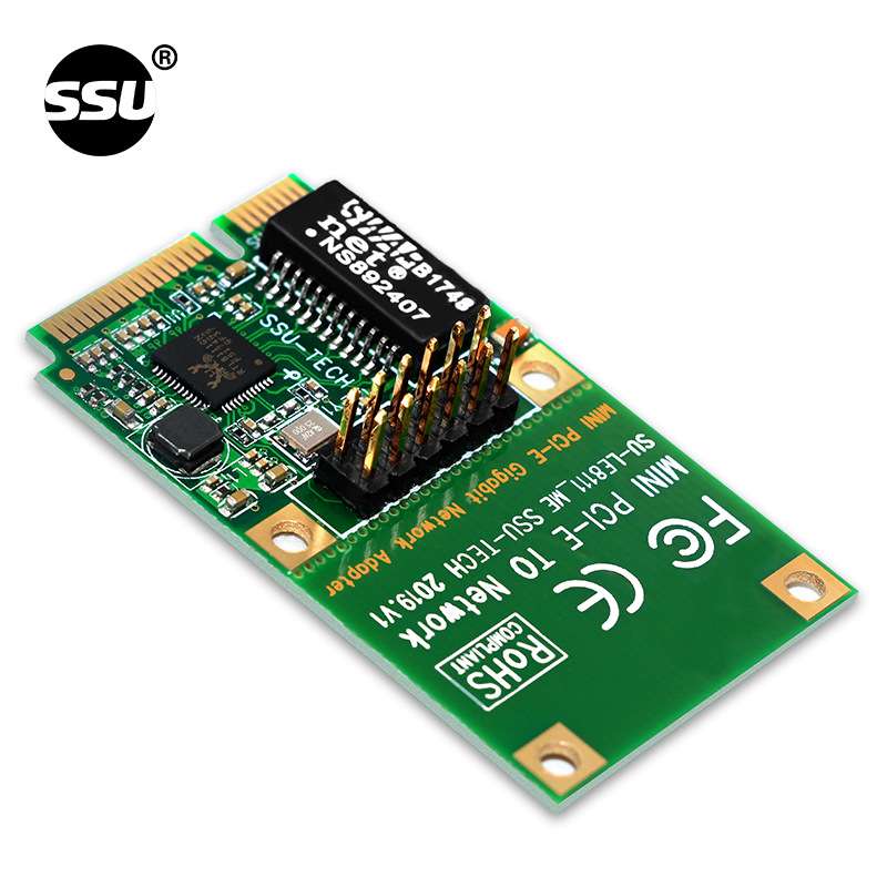 SSU 台式机MINI PCI-E千兆有线网卡RJ45网卡1000MB 全/半高工控机