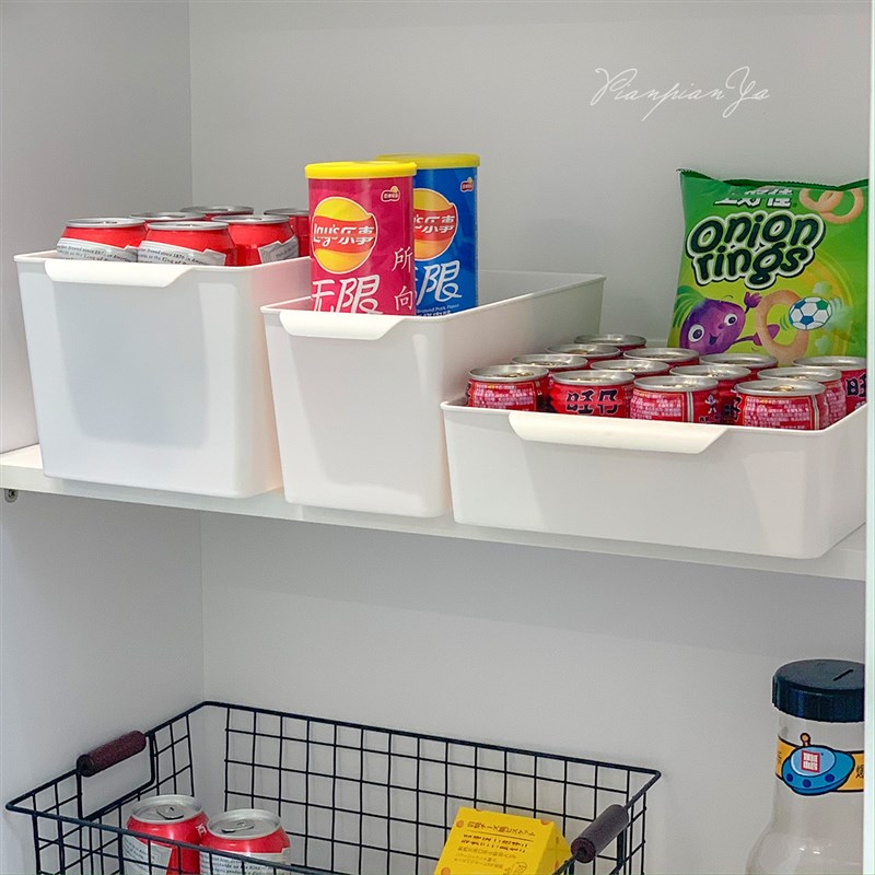 家用厨房卧室整理储物盒桌面手提塑料收纳筐文档杂物化妆品收纳盒