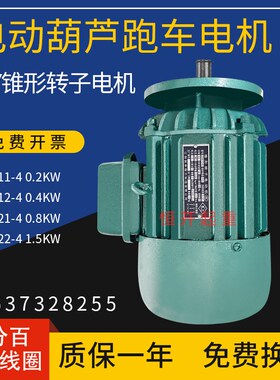电动葫芦跑车电机ZDY21-40.8KW锥形运行走电机0.43T5吨起重机横行