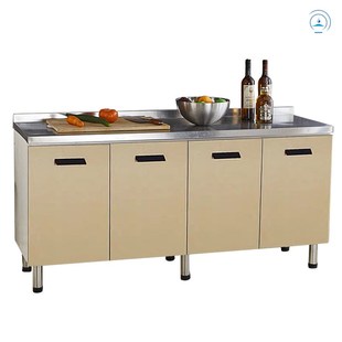 厨房橱柜不锈钢橱柜家用经济型灶台柜橱柜一体组装简易橱柜出租房