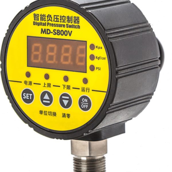 MEOKON智能负压控制器数显真空压力表开关-100KPA径向MD-S800V